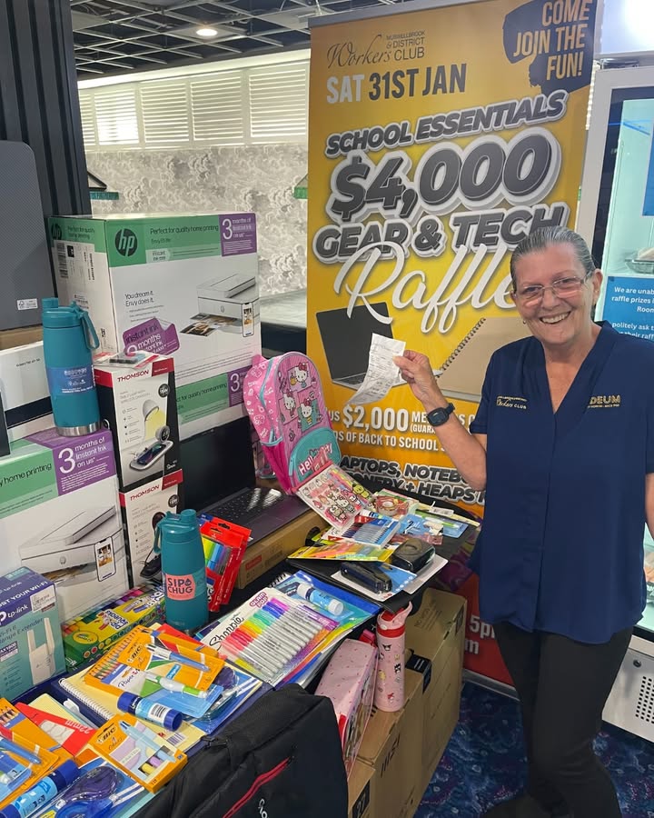 Featured image for “School Essentials Raffle Tomorrow at Muswellbrook Workers Club”