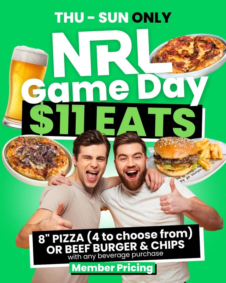 Featured image for “$11 NRL Game Day Eats at Muswellbrook Workers Club”