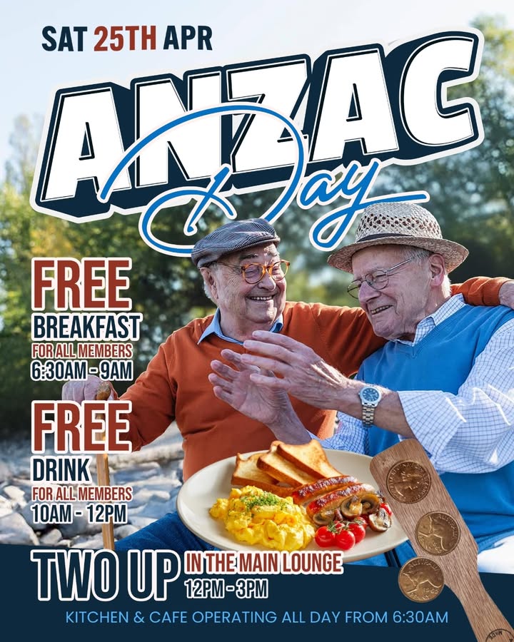 Featured image for “Anzac Day at Muswellbrook Workers Club – Saturday 25th April”