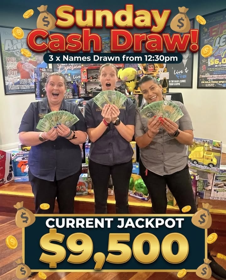 Featured image for “Sunday Cash Draw Jackpot at $9,500 – Muswellbrook Workers Club”