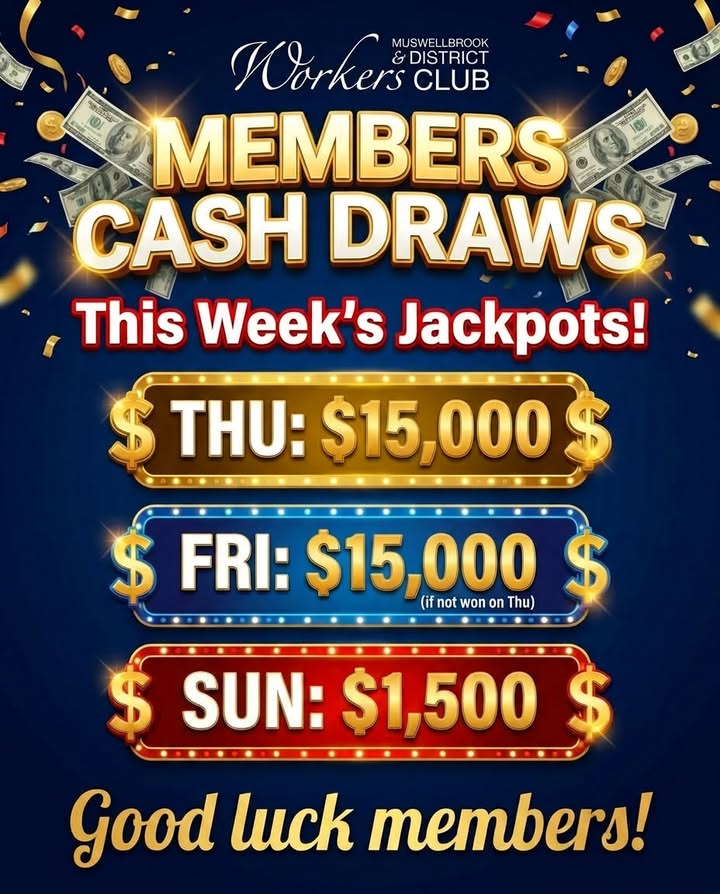 Featured image for “Win Up to $15,000 at Muswellbrook Workers Club This Week”