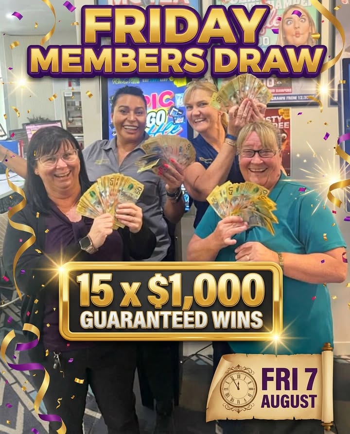Featured image for “$15,000 Members Cash Draw This Friday at Muswellbrook Workers Club”