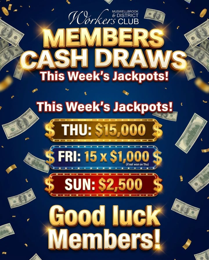 Featured image for “Win Cash Every Week at Muswellbrook Workers Club”