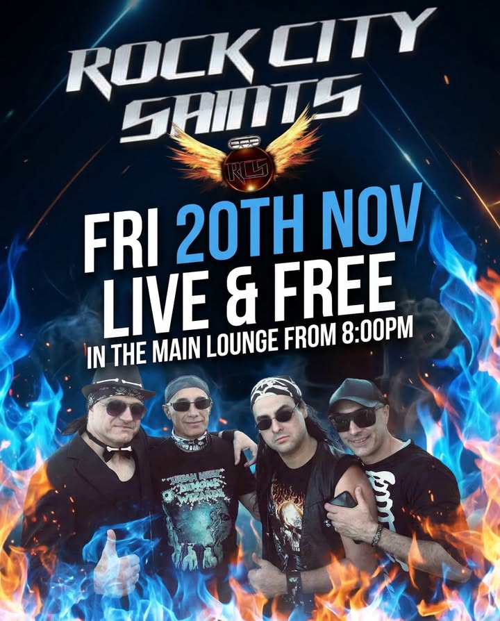 Featured image for “Rock City Saints Live & Free at Muswellbrook Workers Club”